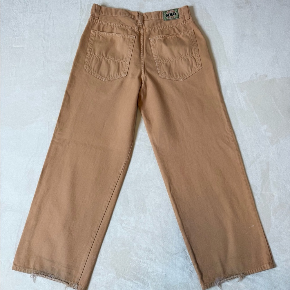 Vintage 1990s Y2K SOLO Wide Leg Baggy Style Khaki Jeans Men’s size 34X29